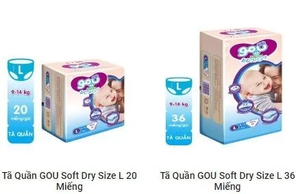 Tã quần GOU Dry trung sizeL20/6-Gói