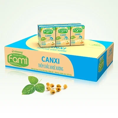 Sữa đậu nành Fami Canxi nguyên vị 200ml