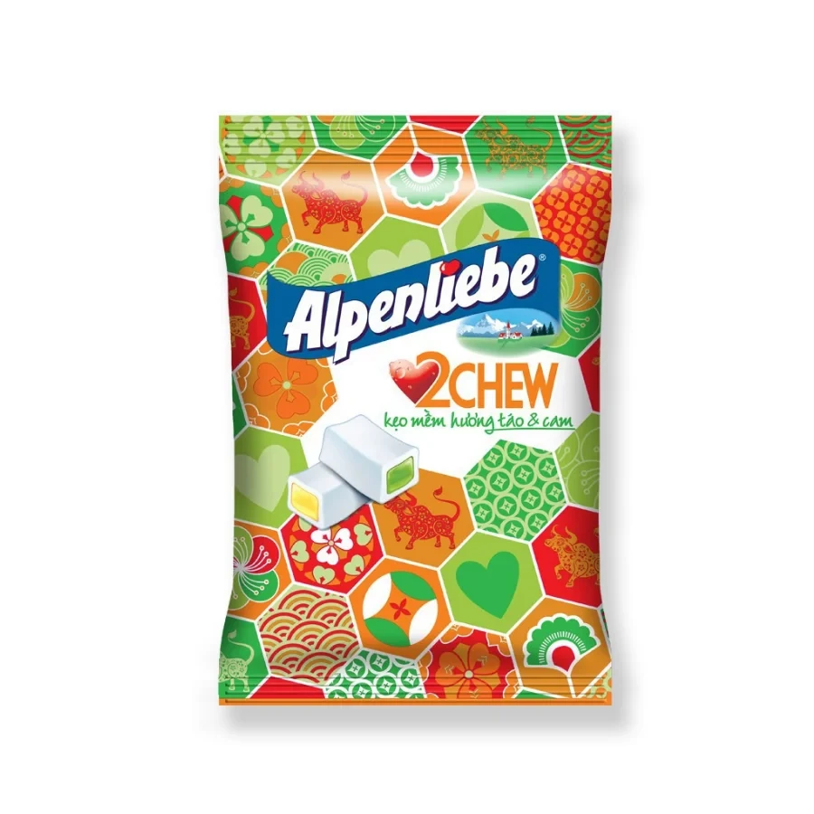 Kẹo Chew Alpenlilbe Hichew cam táo 227.5g