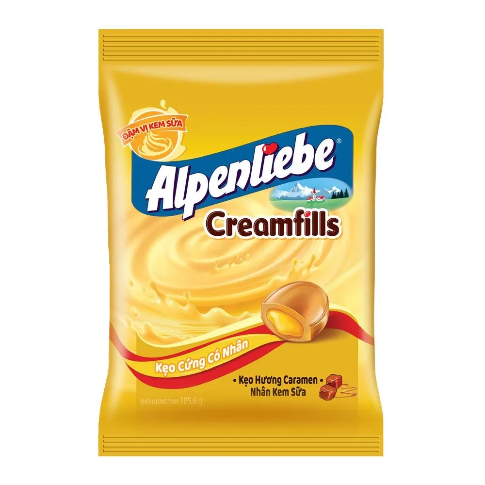 Kẹo cứng  alpenliebe caramen nhân kem sữa 105.6g