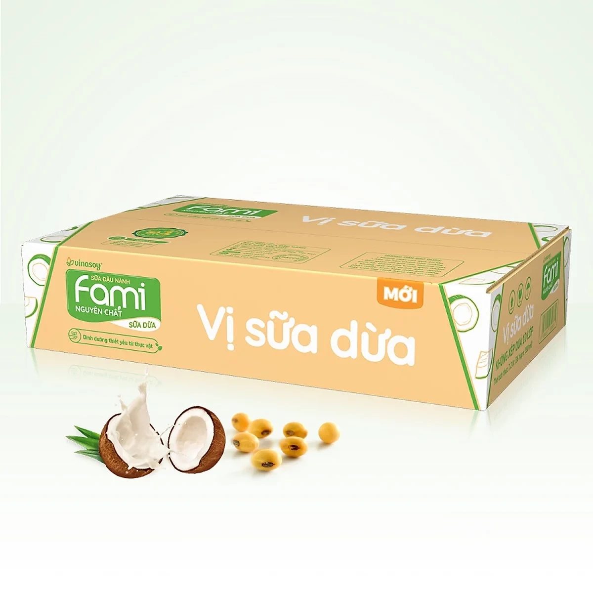 Sữa đậu nành Fami nguyên chất vị sữa dừa  200ml